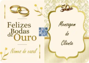 Cartão de Bodas de Ouro