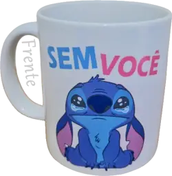 Caneca Romântica de Stitch