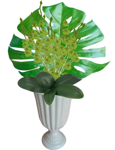 Arranjo de Orquídeas Chuva de Ouro