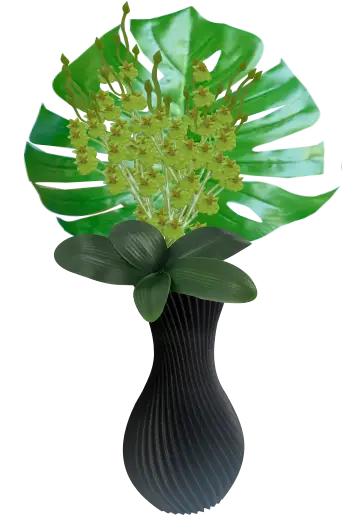 Arranjo de Orquídeas Chuva de Ouro